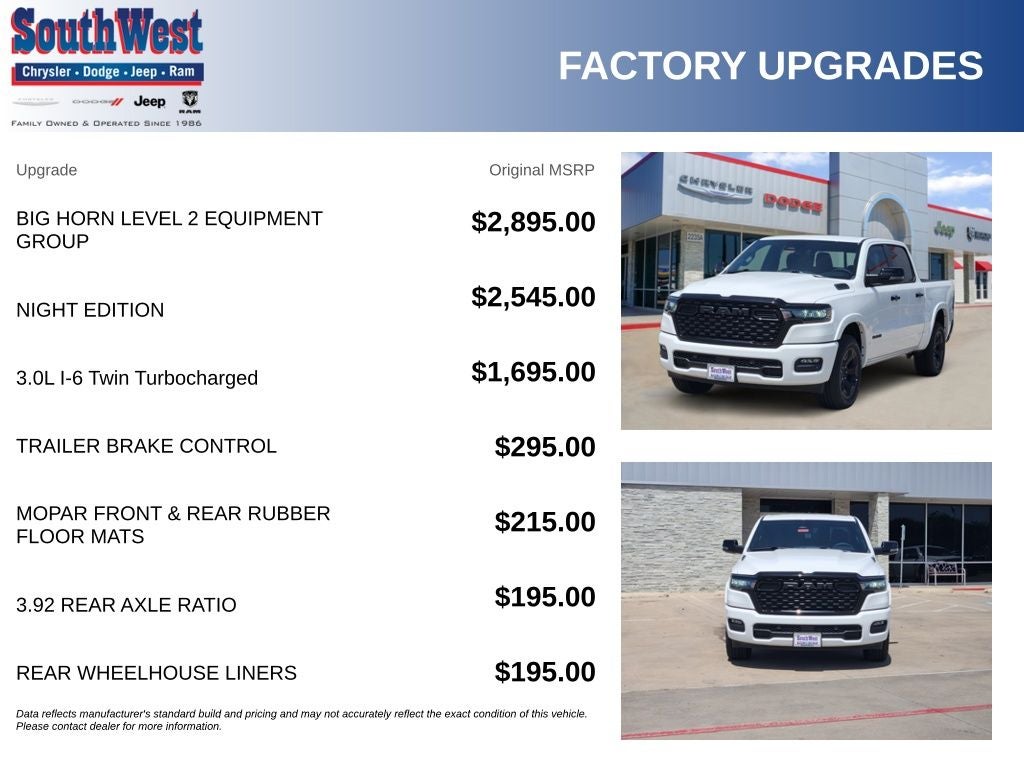2026 RAM Ram 1500 RAM 1500 LONE STAR CREW CAB 4X4 5'7' BOX