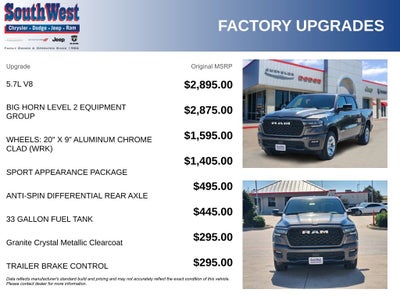 2026 RAM Ram 1500 RAM 1500 LONE STAR CREW CAB 4X4 5'7' BOX