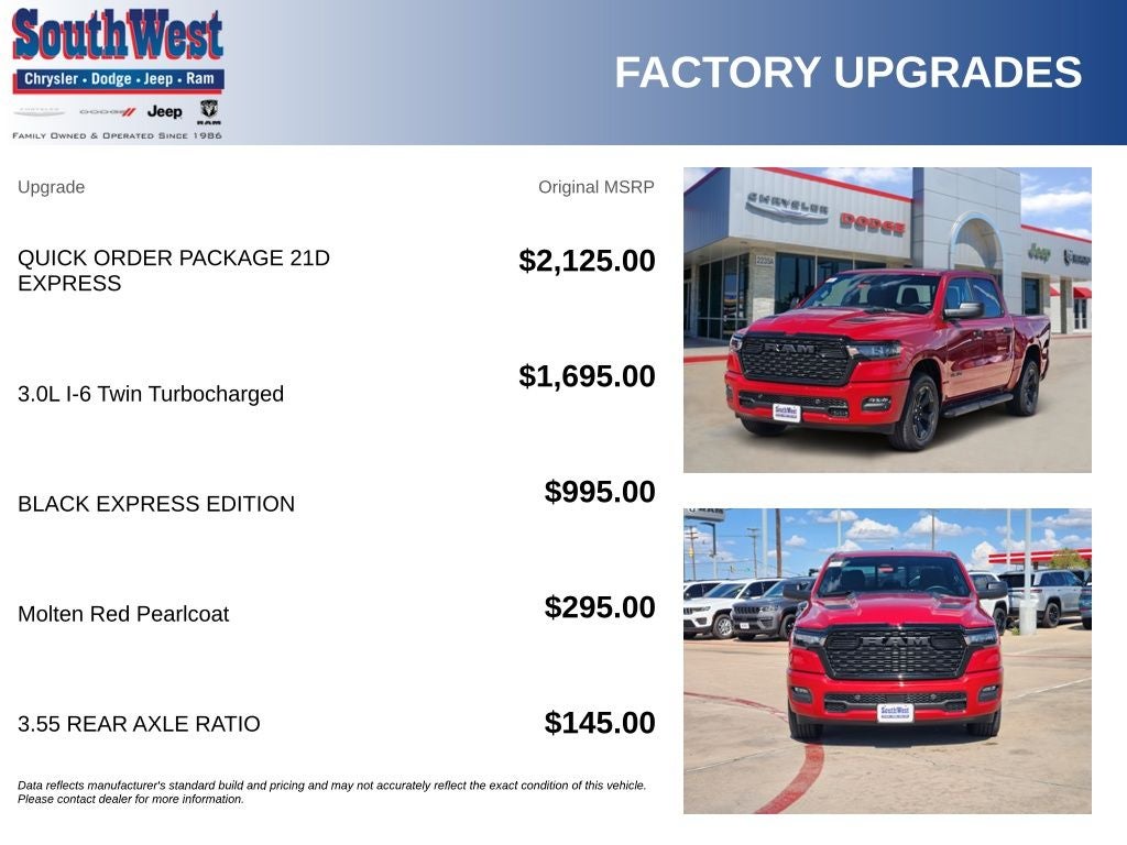 2027 RAM Ram 1500 RAM 1500 EXPRESS CREW CAB 4X4 5'7' BOX