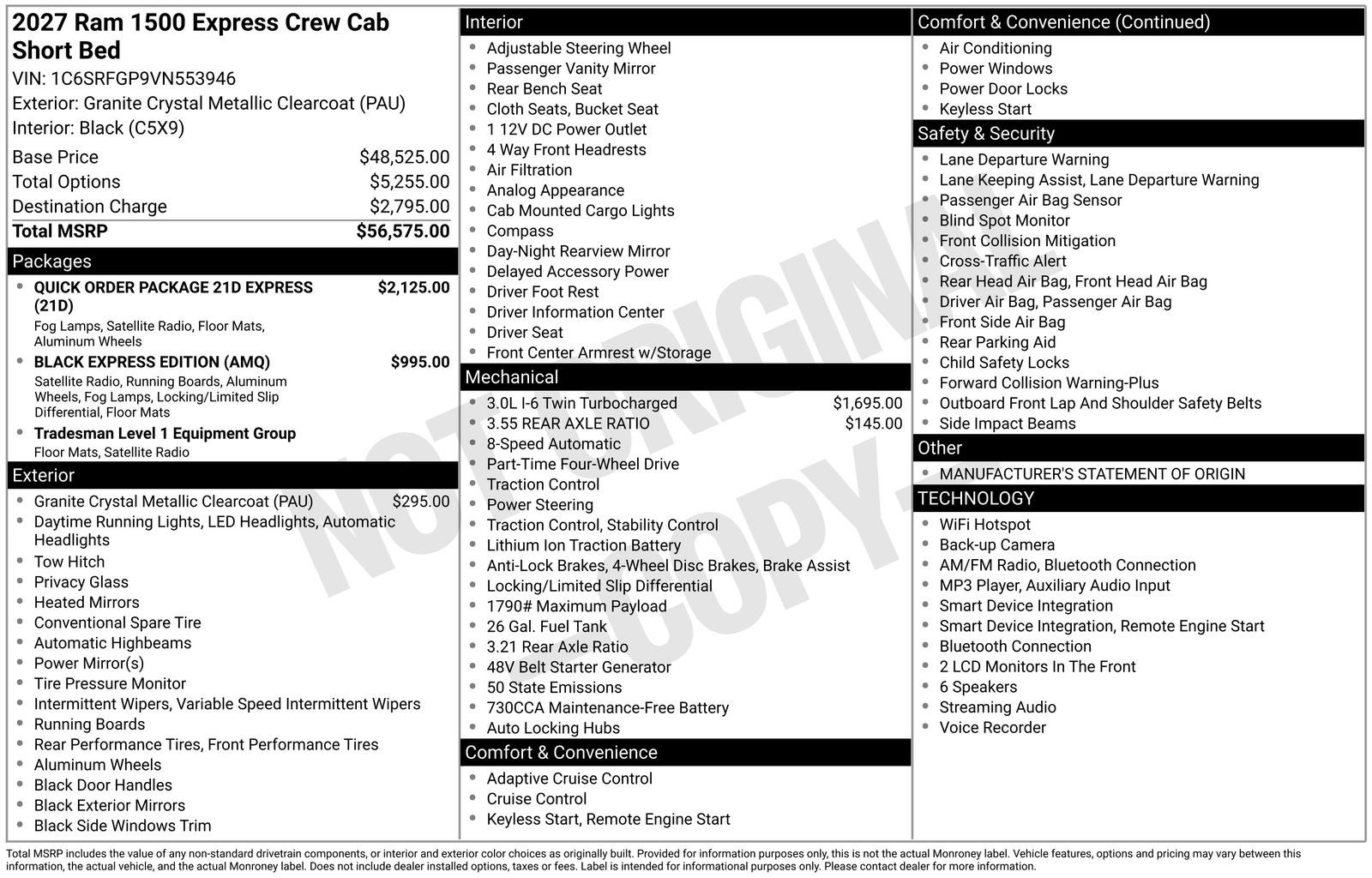 2027 RAM Ram 1500 Express