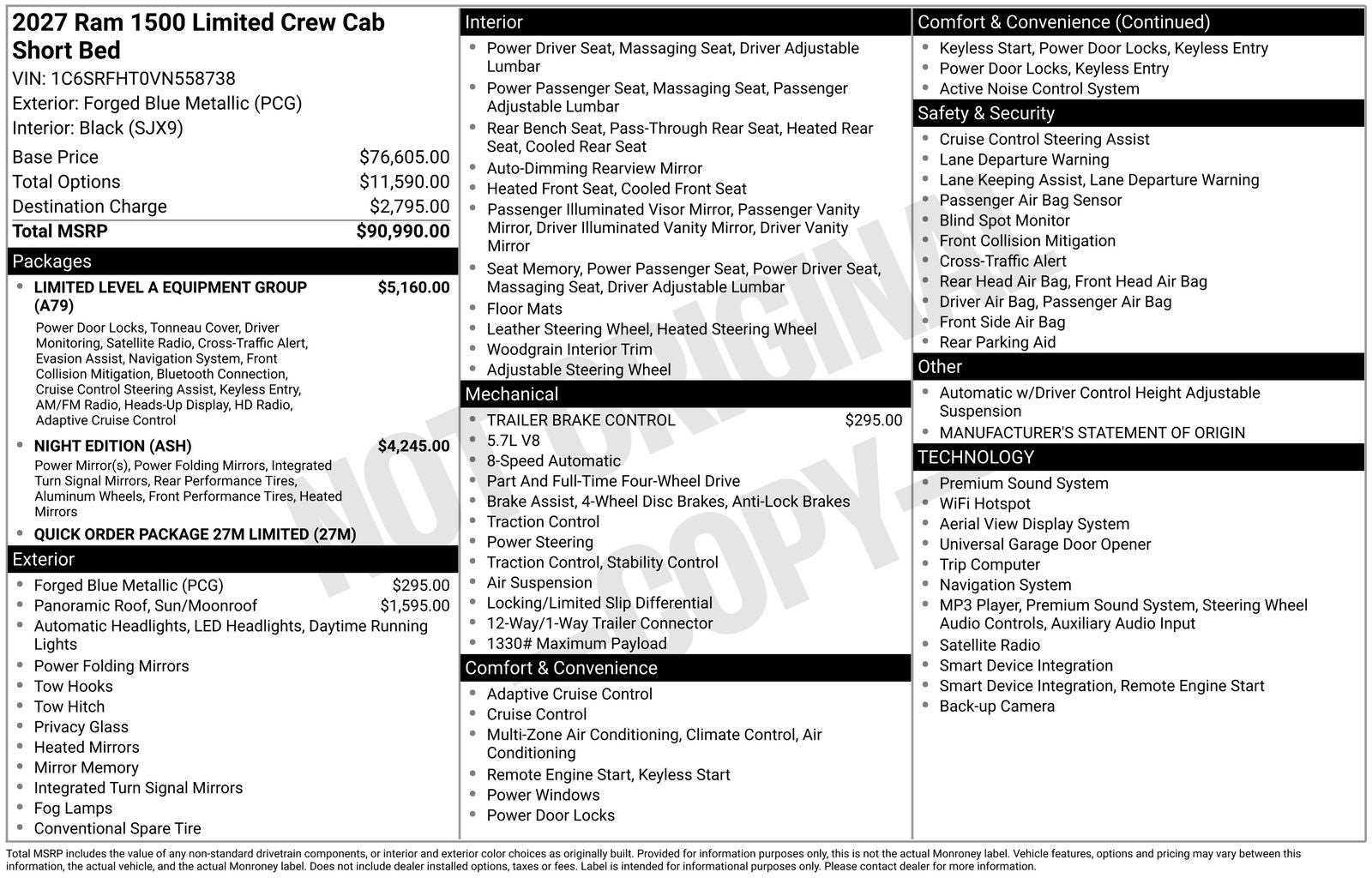 2027 RAM Ram 1500 Limited