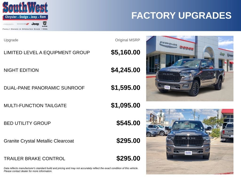 2027 RAM Ram 1500 RAM 1500 LIMITED CREW CAB 4X4 5'7' BOX