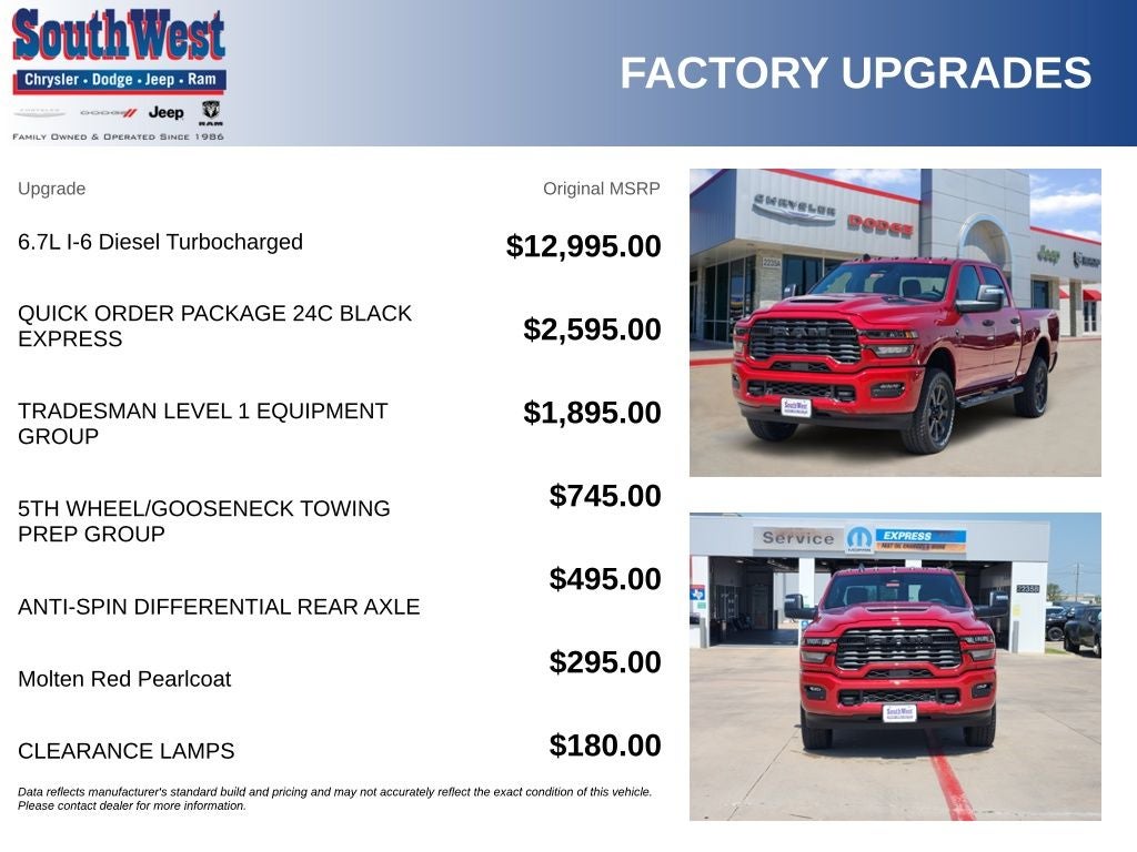 2026 RAM Ram 2500 RAM 2500 BLACK EXPRESS CREW CAB 4X4 6'4' BOX