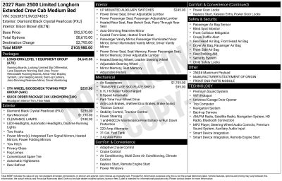 2027 RAM Ram 2500 Longhorn