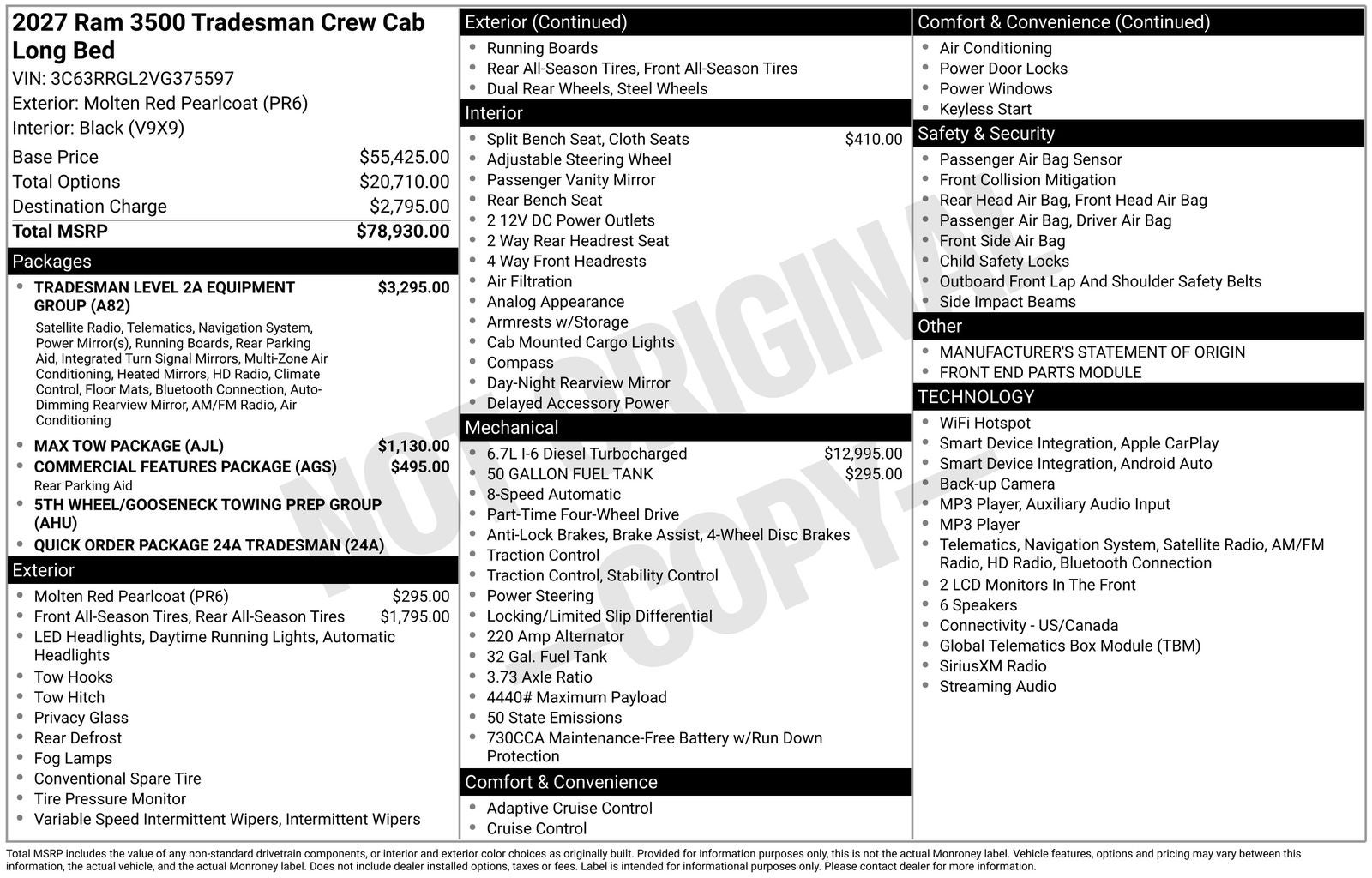 2027 RAM Ram 3500 Tradesman