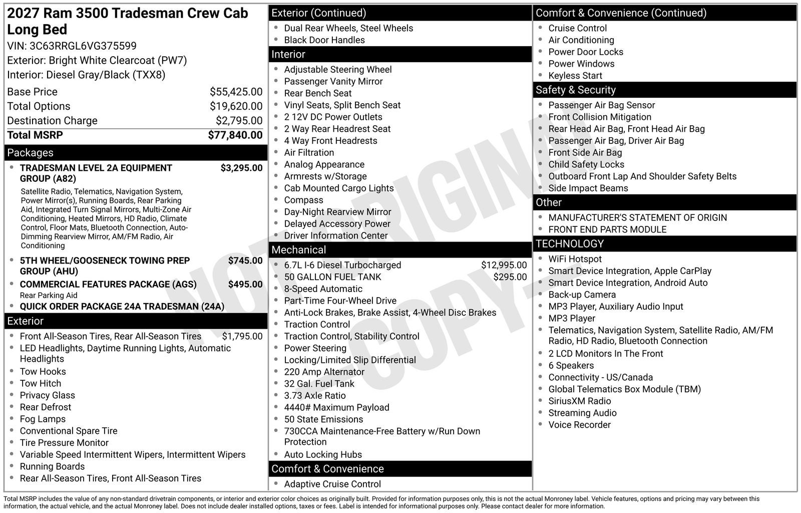 2027 RAM Ram 3500 Tradesman