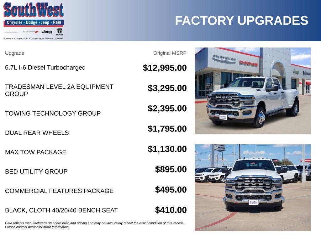 2027 RAM Ram 3500 RAM 3500 TRADESMAN CREW CAB 4X4 8' BOX