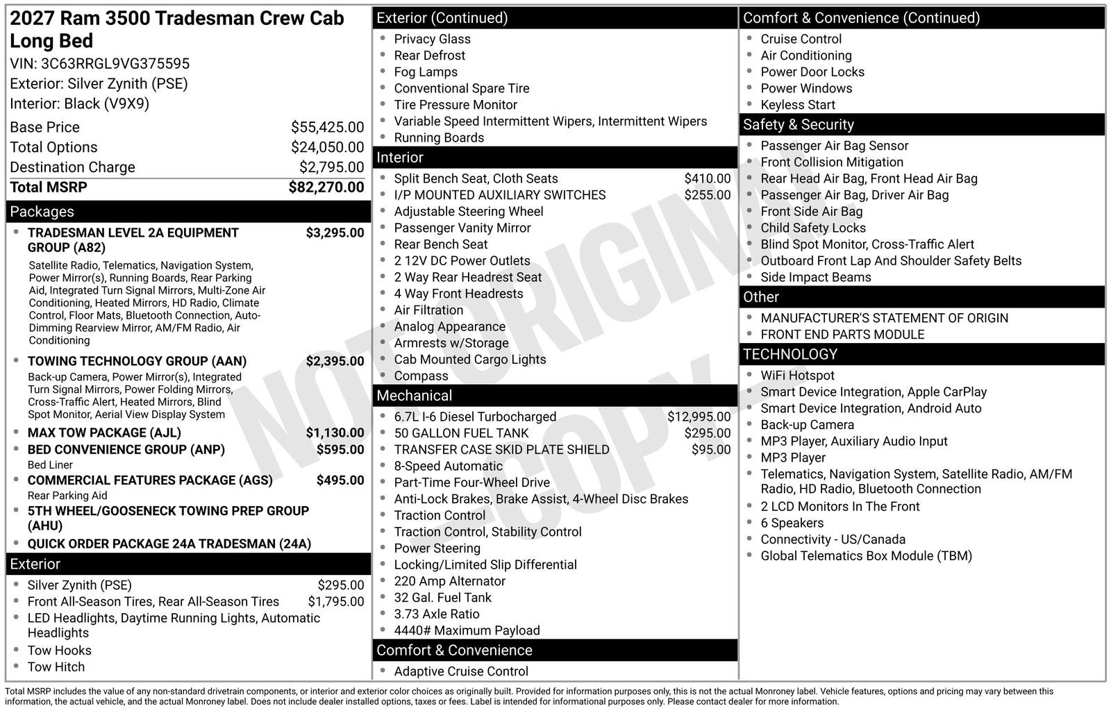 2027 RAM Ram 3500 Tradesman