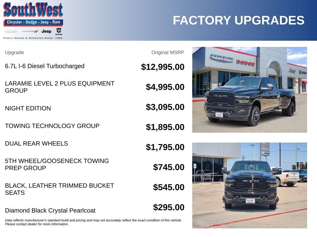 2026 RAM Ram 3500 RAM 3500 LARAMIE CREW CAB 4X4 8' BOX