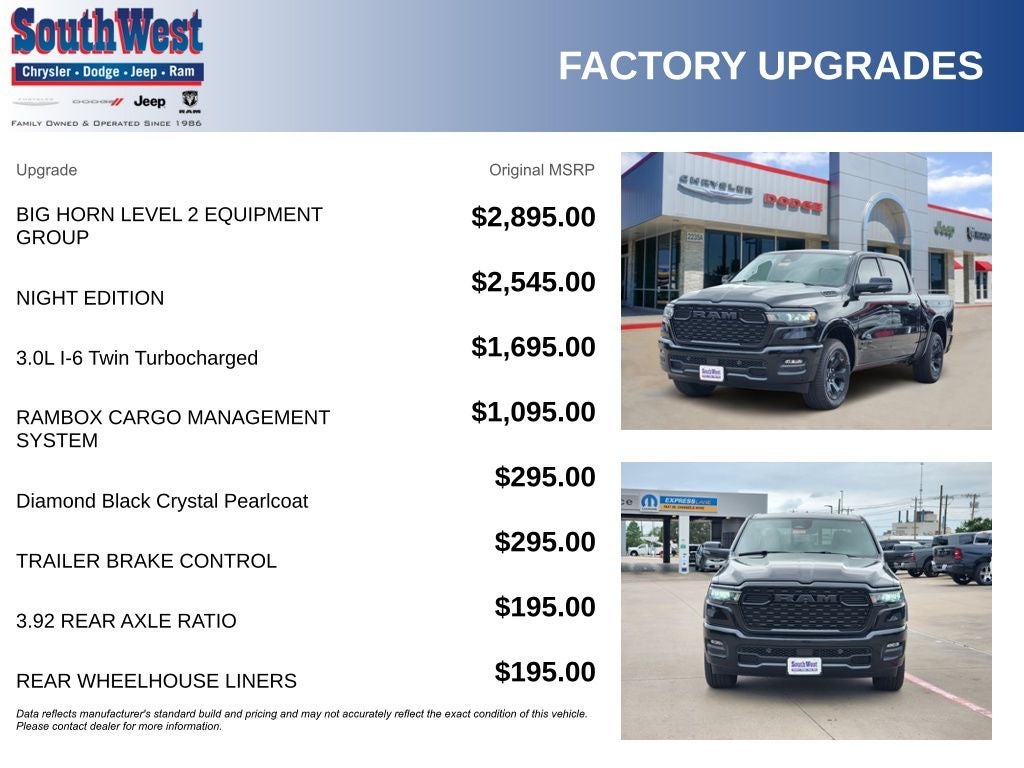 2026 RAM Ram 1500 RAM 1500 LONE STAR CREW CAB 4X4 5'7' BOX