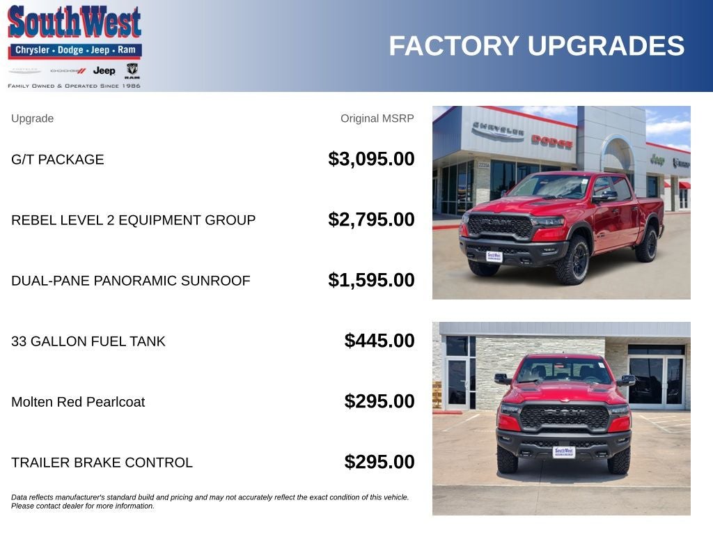2026 RAM Ram 1500 RAM 1500 REBEL CREW CAB 4X4 5'7' BOX