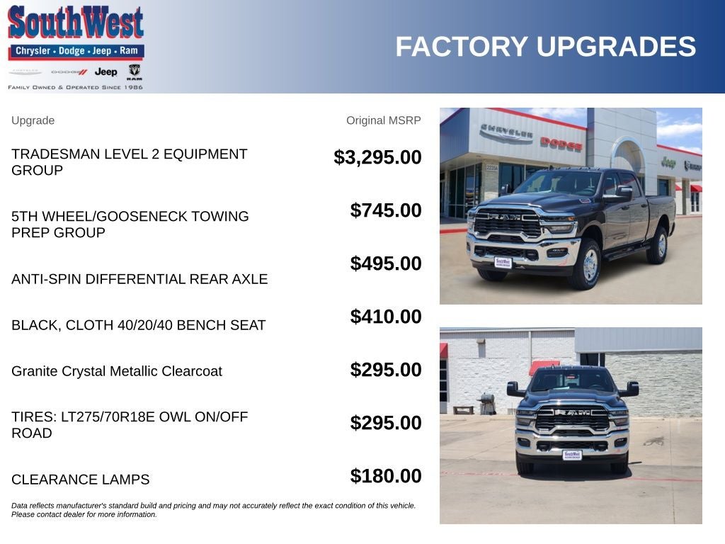 2026 RAM Ram 2500 RAM 2500 TRADESMAN CREW CAB 4X4 6'4' BOX