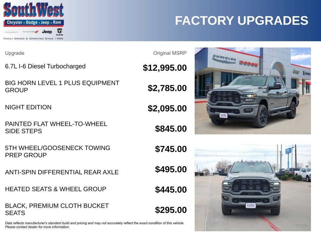 2026 RAM Ram 2500 RAM 2500 LONE STAR CREW CAB 4X4 6'4' BOX