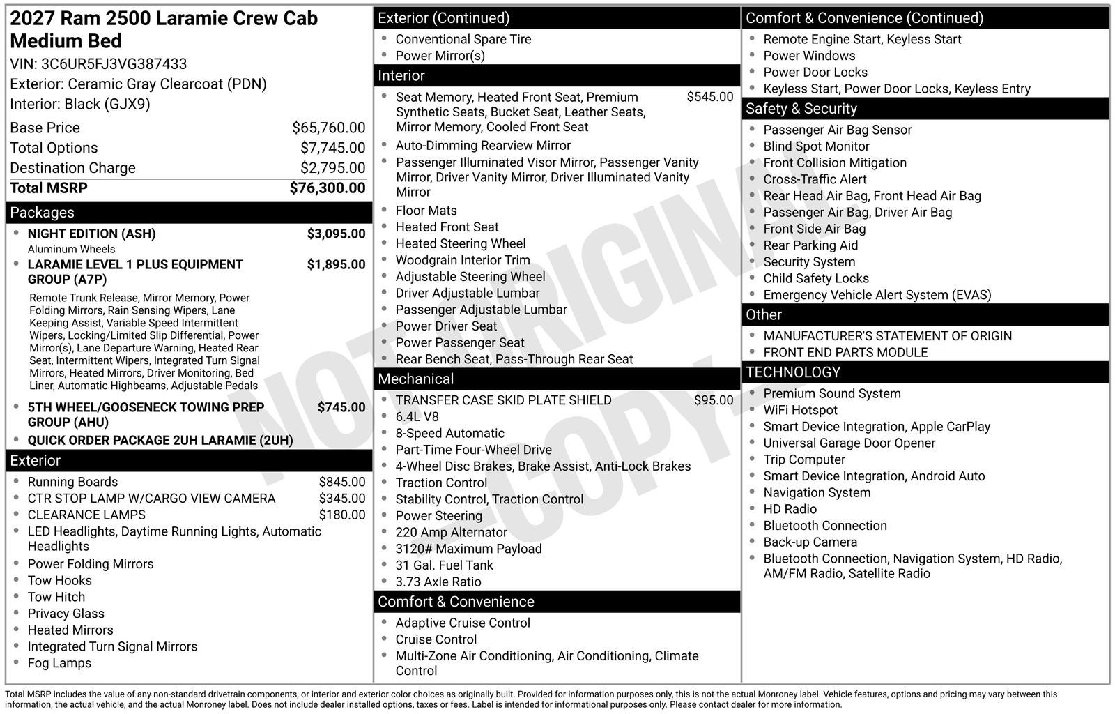 2027 RAM Ram 2500 Laramie