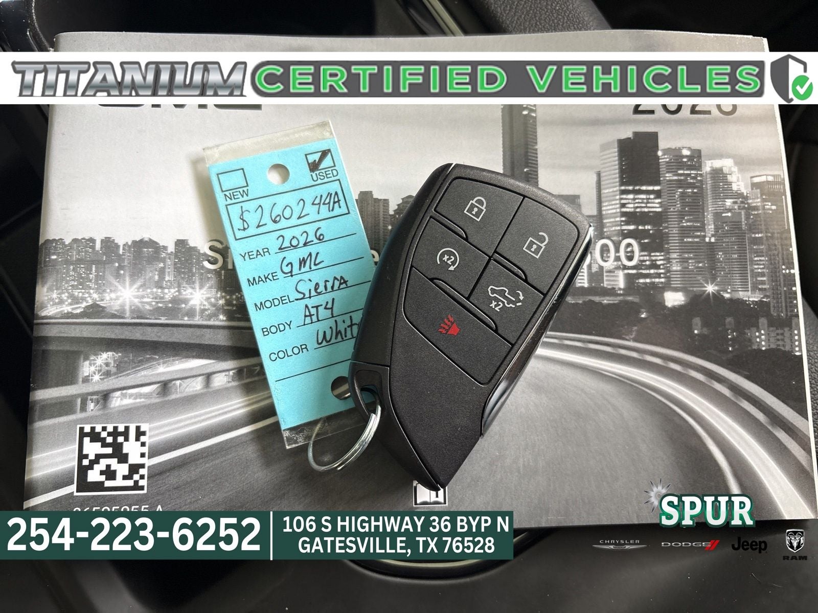 2026 GMC Sierra 1500 Crew Cab, Short Bed, AT4, 4WD