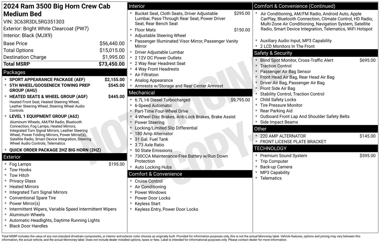 2024 RAM 3500 Big Horn