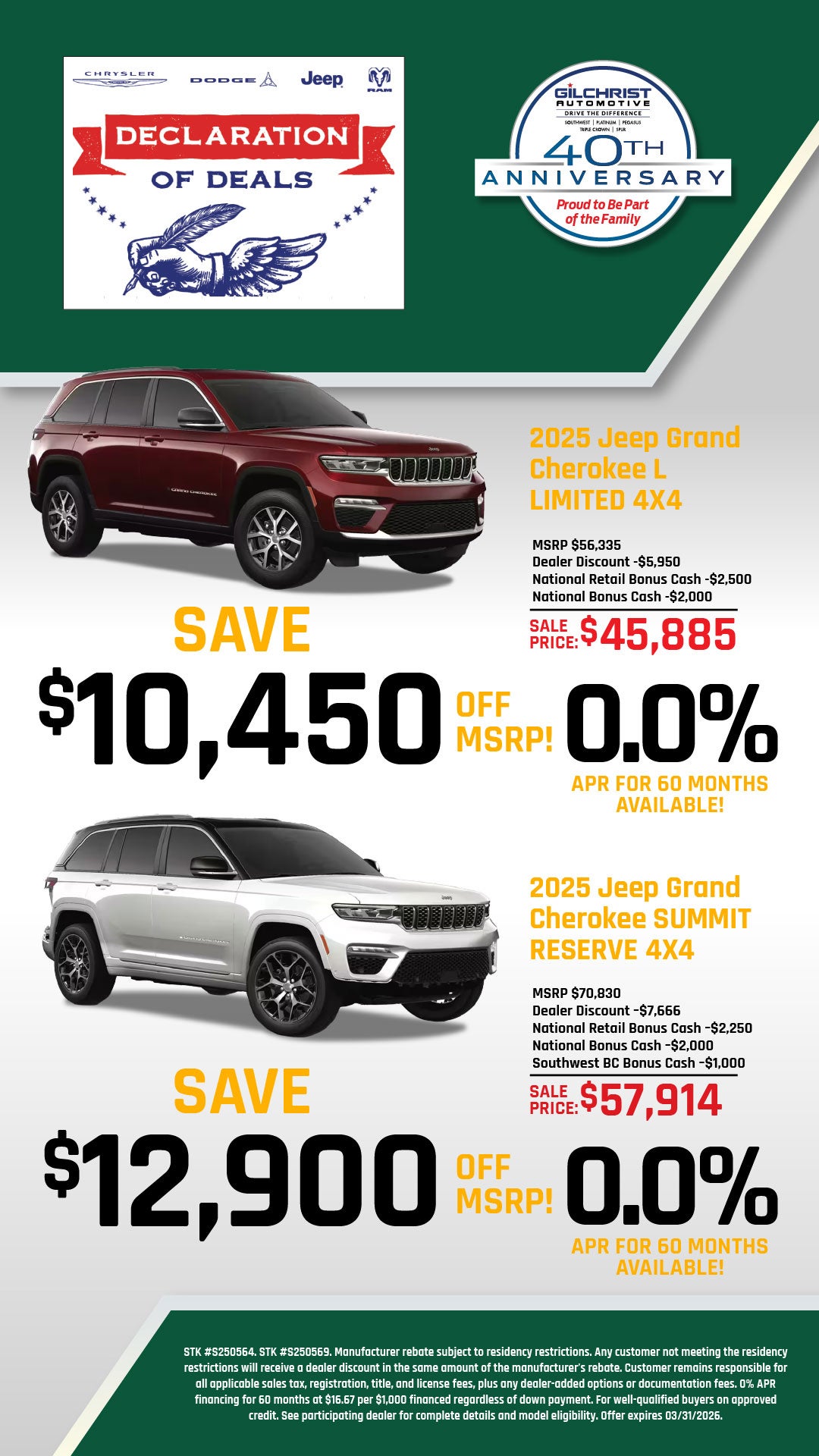 Save Up to $12,900 Off MSRP on 2025 Jeep Grand Cherokee!