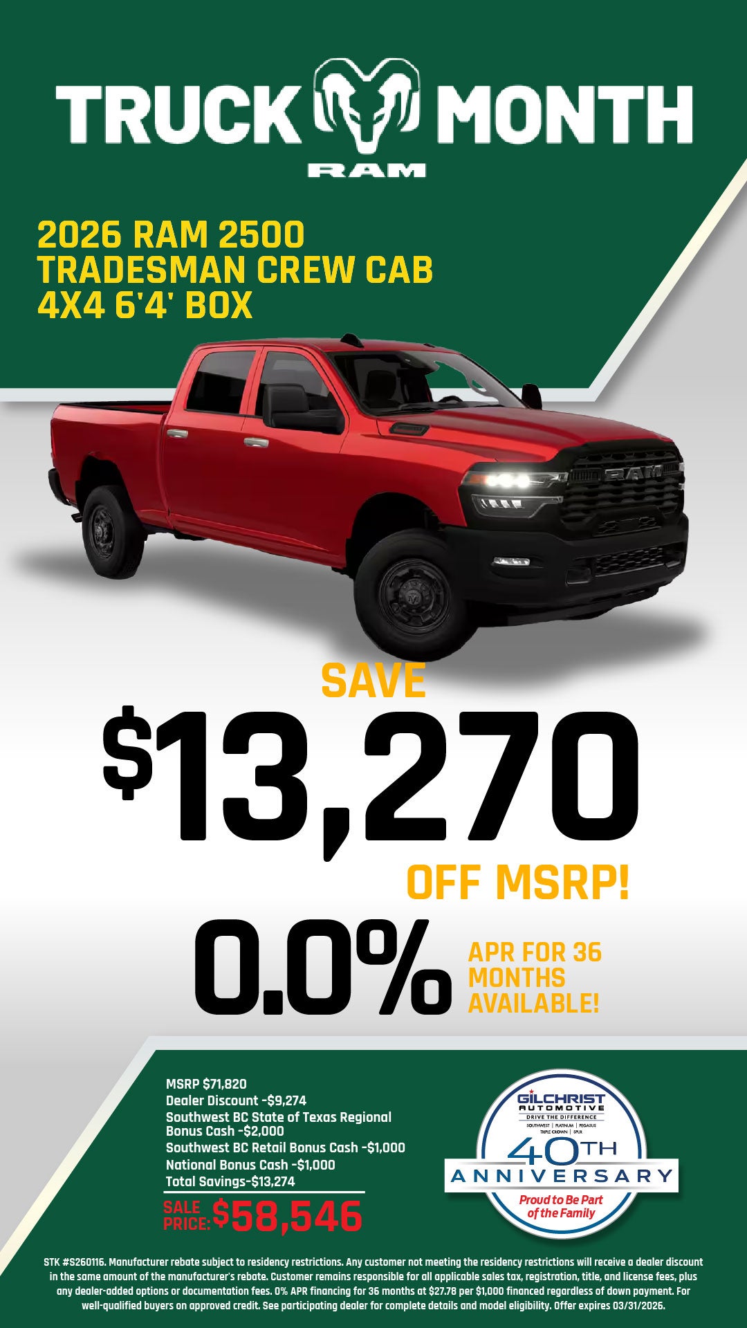 Save $13,270 Off MSRP on the 2025 Ram 2500 This Ram Truck Month!